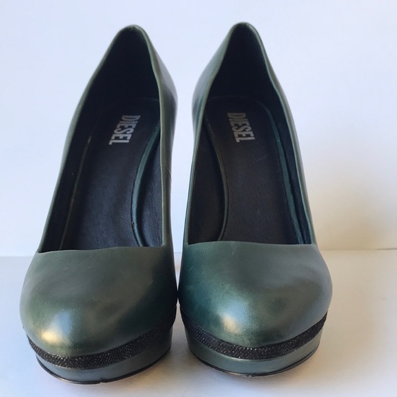 Diesel 'Melrose' Ashly Platform Heels Green 9M - Picture 4 of 9